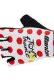 SANTINI Cyklistické rukavice krátkoprsté - TOUR DE FRANCE 2024 - bílá/červená
