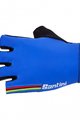 SANTINI Cyklistické rukavice krátkoprsté - UCI RAINBOW - duhová/modrá