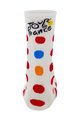 SANTINI Cyklistické ponožky klasické - TOUR DE FRANCE 2024 - červená/bílá