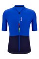 SANTINI Cyklistický dres s krátkým rukávem - UCI RIGA - modrá/černá
