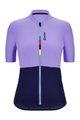 SANTINI Cyklistický dres s krátkým rukávem - UCI RIGA LADY - modrá/fialová