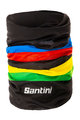 SANTINI Cyklistický nákrčník - UCI RAINBOW - černá/duhová