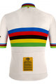 SANTINI Cyklistický dres s krátkým rukávem - UCI WORLD 100 GOLD - duhová/bílá