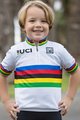 SANTINI Cyklistický dres s krátkým rukávem - UCI KIDS - vícebarevná/bílá