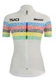 SANTINI Cyklistický dres s krátkým rukávem - UCI WORLD 100 LADY - bílá/duhová