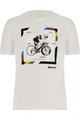 SANTINI Cyklistické triko s krátkým rukávem - ROAD UCI OFFICIAL - bílá