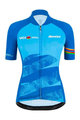 SANTINI Cyklistický dres s krátkým rukávem - UCI WORLD LADY - světle modrá