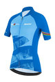 SANTINI Cyklistický dres s krátkým rukávem - UCI WORLD LADY - světle modrá