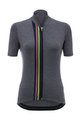 SANTINI Cyklistický dres s krátkým rukávem - UCI RAINBOW LADY - šedá