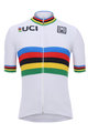 Santini Cyklistický dres s krátkým rukávem - WORLD - bílá