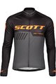 SCOTT Cyklistický dres s dlouhým rukávem letní - RC TEAM 10 SUMMER - oranžová/černá