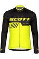SCOTT Cyklistický dres s dlouhým rukávem letní - RC TEAM 10 SUMMER - žlutá/černá