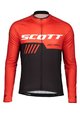 SCOTT Cyklistický dres s dlouhým rukávem letní - RC TEAM 10 SUMMER - červená/černá