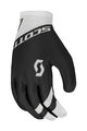SCOTT Cyklistické rukavice dlouhoprsté - RC TEAM LF - bílá/černá