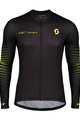SCOTT Cyklistický dres s dlouhým rukávem letní - RC TEAM 10 SUMMER - černá/žlutá