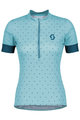 SCOTT Cyklistický dres s krátkým rukávem - ENDURANCE 20 LADY - světle modrá