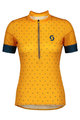 SCOTT Cyklistický dres s krátkým rukávem - ENDURANCE 20 LADY - žlutá/modrá