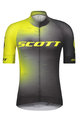 SCOTT Cyklistický dres s krátkým rukávem - RC PRO 2021 - černá/žlutá