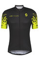 SCOTT Cyklistický dres s krátkým rukávem - RC TEAM 10 - černá/žlutá