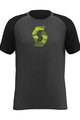 SCOTT Cyklistické triko s krátkým rukávem - 10 ICON RAGLAN - černá/šedá