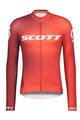 SCOTT Cyklistický dres s dlouhým rukávem letní - RC PRO SUMMER - bílá/červená