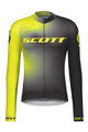 SCOTT Cyklistický dres s dlouhým rukávem letní - RC PRO SUMMER - žlutá/černá
