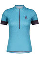 SCOTT Cyklistický dres s krátkým rukávem - ENDURANCE 20 LADY - světle modrá