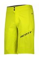 SCOTT Cyklistické kalhoty krátké bez laclu - ENDURANCE LS/FIT - žlutá
