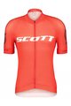 SCOTT Cyklistický dres s krátkým rukávem - RC PRO SS - bílá/červená