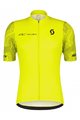 SCOTT Cyklistický dres s krátkým rukávem - RC TEAM 10 SS - černá/žlutá