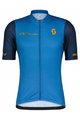 SCOTT Cyklistický dres s krátkým rukávem - RC TEAM 10 SS - modrá/oranžová