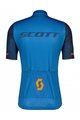 SCOTT Cyklistický dres s krátkým rukávem - RC TEAM 10 SS - modrá/oranžová