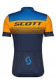 SCOTT Cyklistický dres s krátkým rukávem - RC TEAM 20 SS - modrá/oranžová