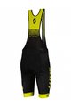 SCOTT Cyklistické kalhoty krátké s laclem - RC TEAM ++ 2022 - černá/žlutá