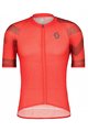 SCOTT Cyklistický dres s krátkým rukávem - RC PREMIUM CLIMBER - šedá/červená
