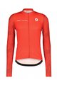 SCOTT Cyklistický dres s dlouhým rukávem letní - RC TEAM 10 LS - bílá/červená