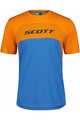 SCOTT Cyklistický dres s krátkým rukávem - TRAIL FLOW DRI SS - modrá/oranžová