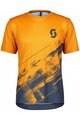 SCOTT Cyklistický dres s krátkým rukávem - TRAIL VERTIC SS - modrá/oranžová