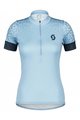 SCOTT Cyklistický dres s krátkým rukávem - ENDURANCE 20 SS LADY - světle modrá/modrá