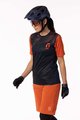 SCOTT Cyklistický dres s krátkým rukávem - TRAIL VERTIC SS LADY - modrá/oranžová