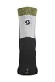 SCOTT Cyklistické ponožky klasické - BLOCK STRIPE CREW - černá/zelená