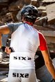 SIX2 Cyklistický dres s krátkým rukávem - BIKE3 ULTRALIGHT - bílá/šedá/červená