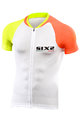 SIX2 Cyklistický dres s krátkým rukávem - BIKE3 ULTRALIGHT - bílá/žlutá/oranžová