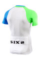 SIX2 Cyklistický dres s krátkým rukávem - BIKE3 ULTRALIGHT - zelená/modrá/bílá