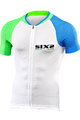 SIX2 Cyklistický dres s krátkým rukávem - BIKE3 ULTRALIGHT - zelená/modrá/bílá