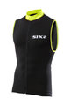SIX2 Cyklistický dres bez rukávů - BIKE2 STRIPES - černá/žlutá