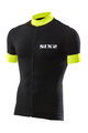 SIX2 Cyklistický dres s krátkým rukávem - BIKE3 STRIPES - černá/žlutá