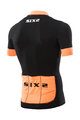 SIX2 Cyklistický dres s krátkým rukávem - BIKE3 STRIPES - oranžová/černá