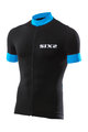 SIX2 Cyklistický dres s krátkým rukávem - BIKE3 STRIPES - černá/modrá