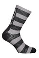 SIX2 Cyklistické ponožky klasické - LUXURY MERINO - černá/šedá